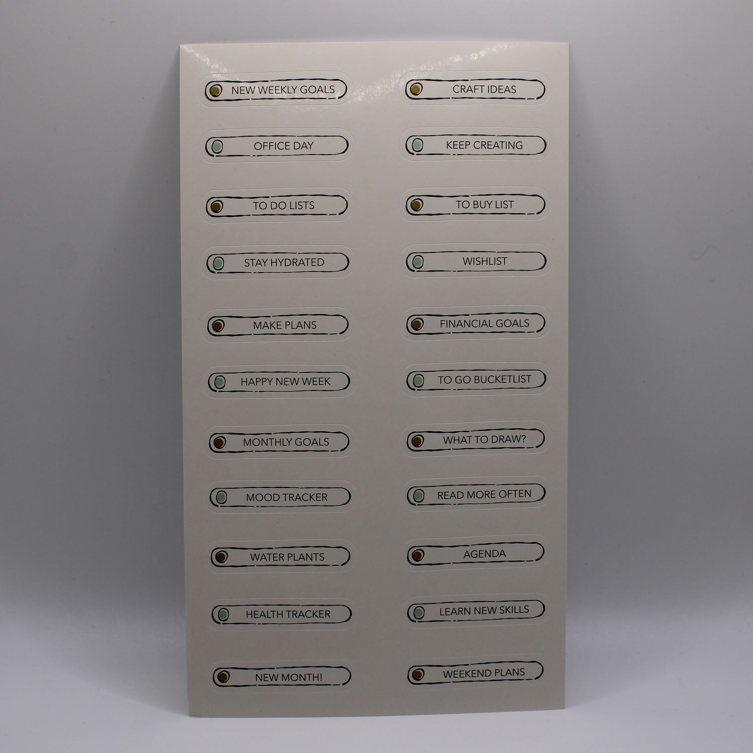 Sheet met planning stickers