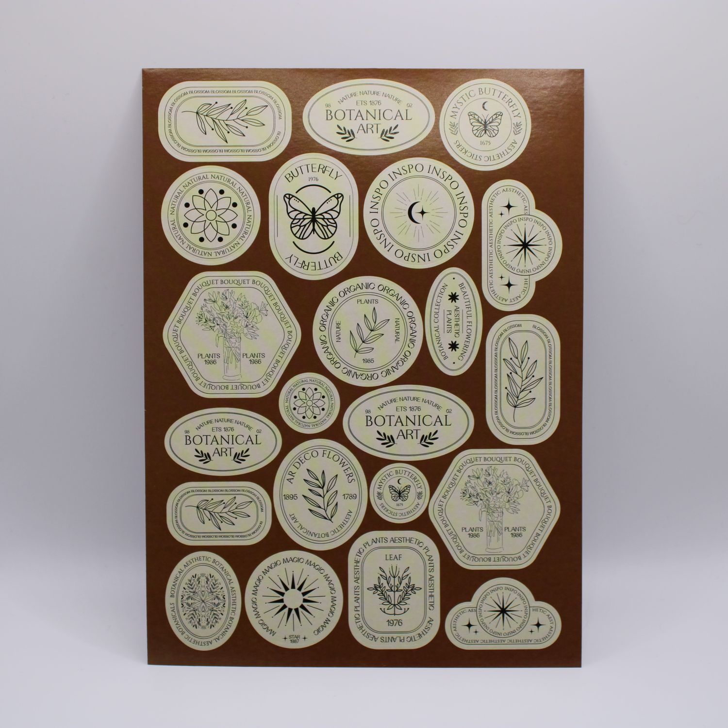 Sheet met botanische stickers