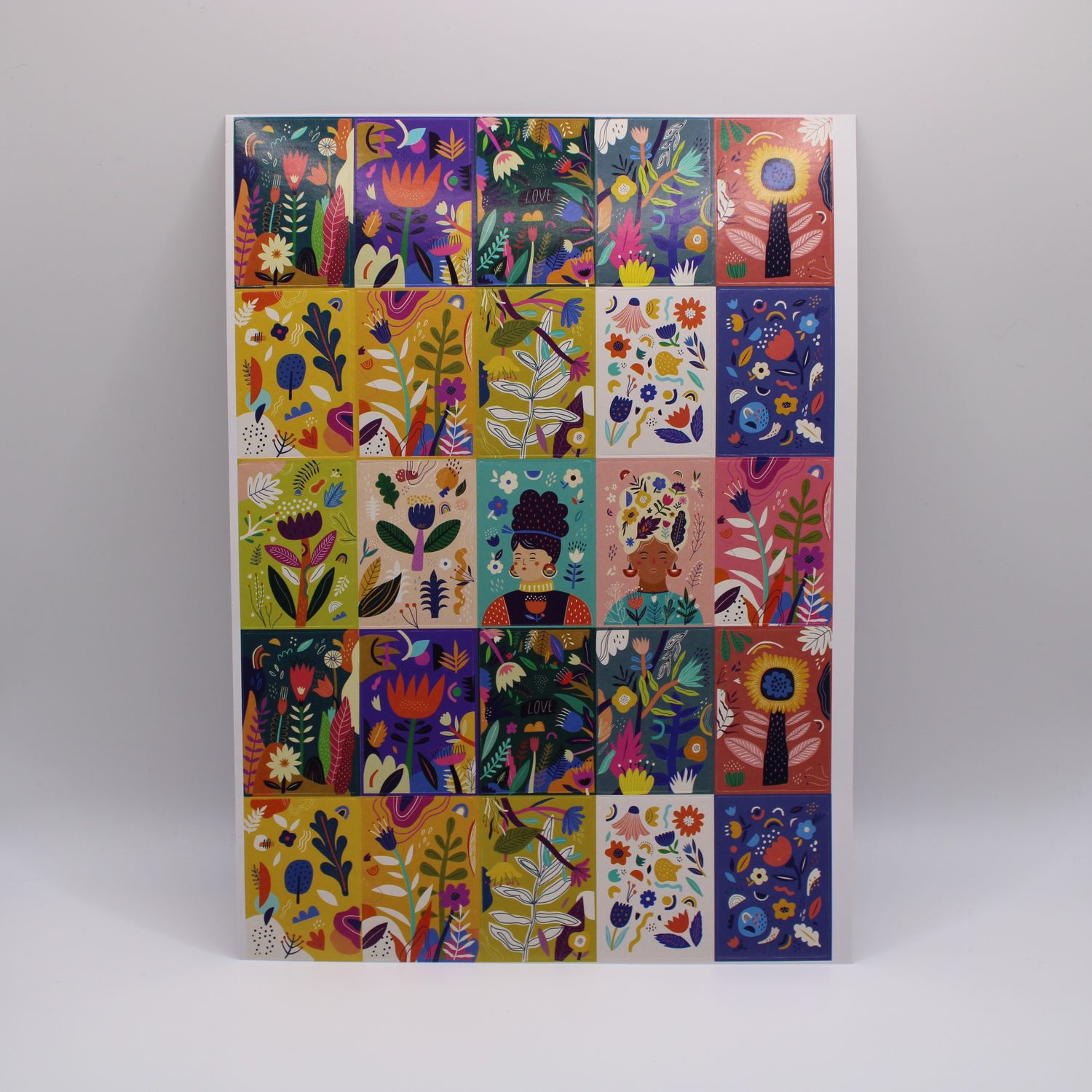 Sheet met botanische stickers