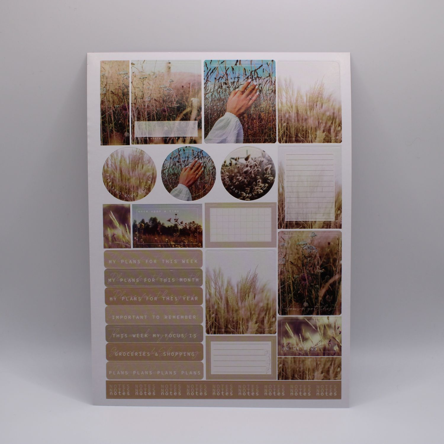 Sheet met planning stickers