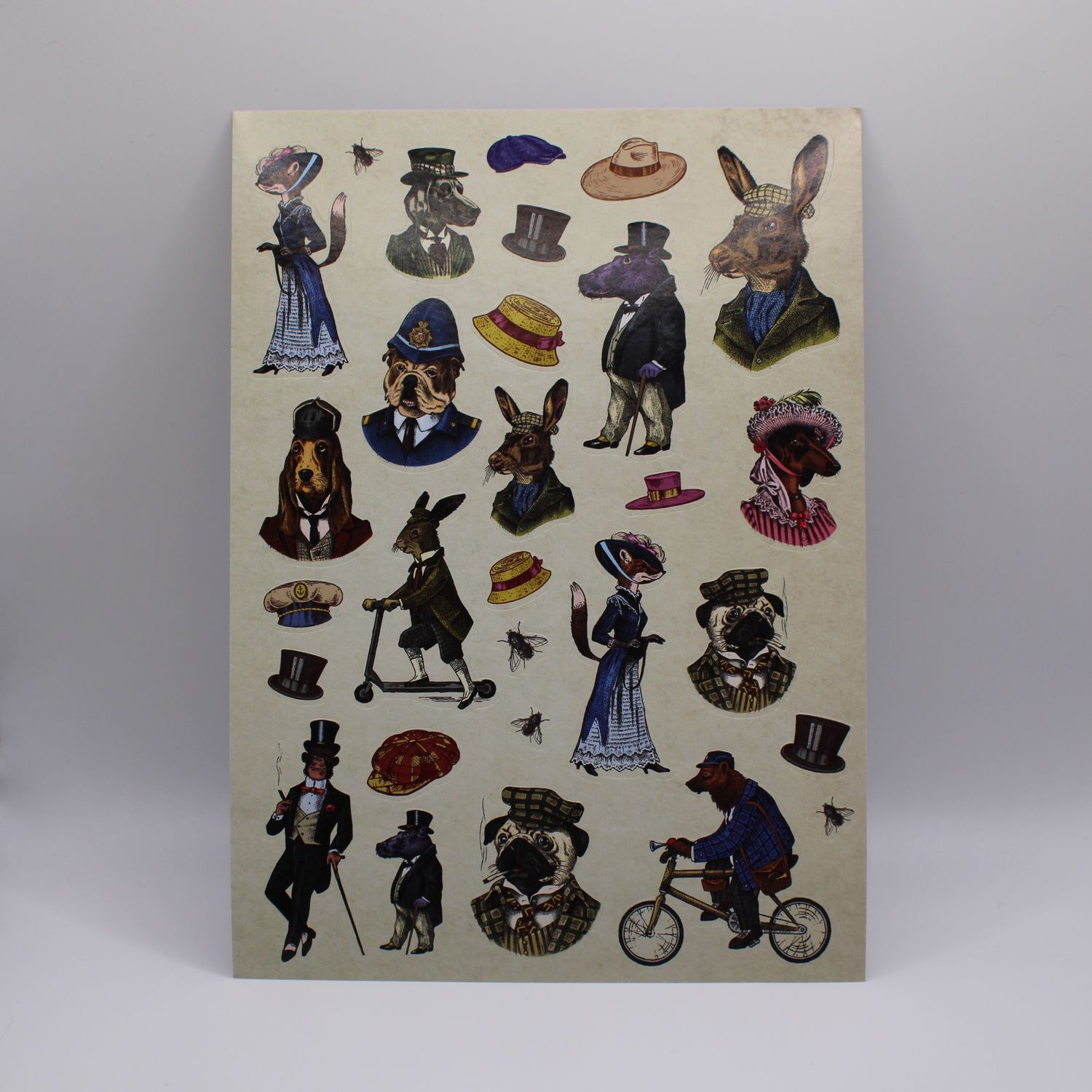 Sheet met dieren stickers