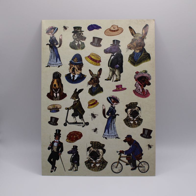 Sheet met dieren stickers