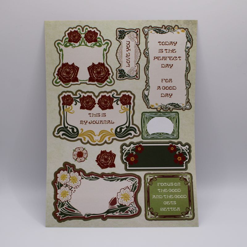 Sheet met kader stickers