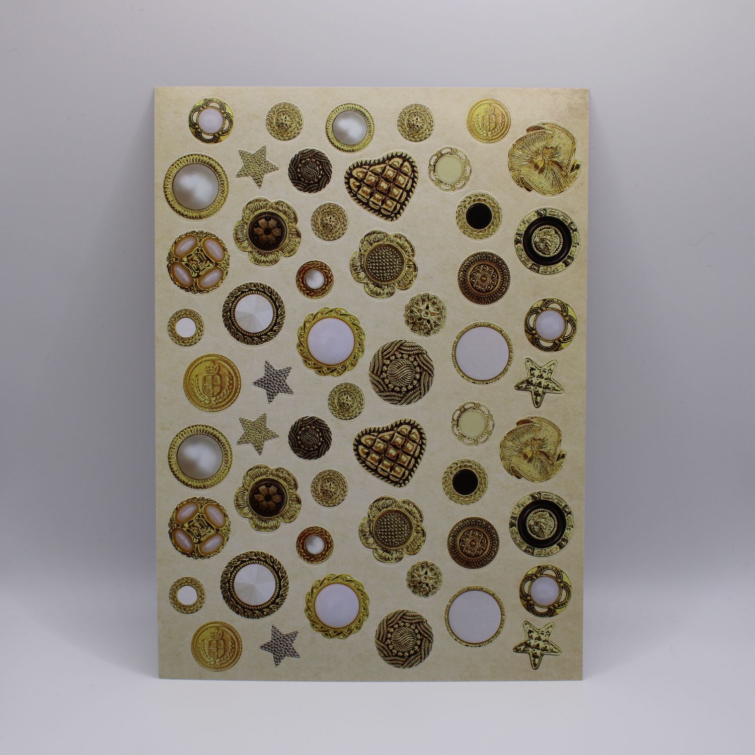 Sheet met button stickers