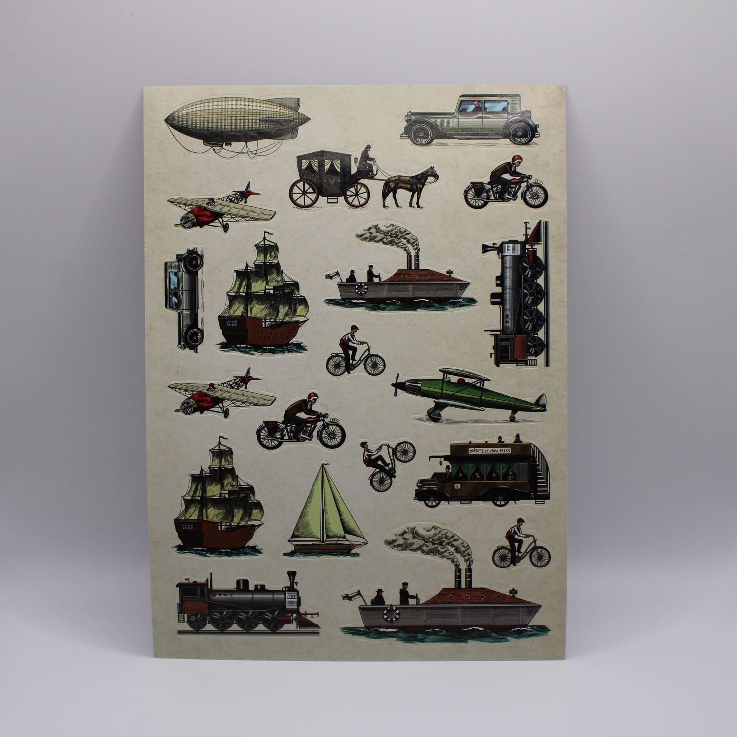 Sheet met voertuigen stickers