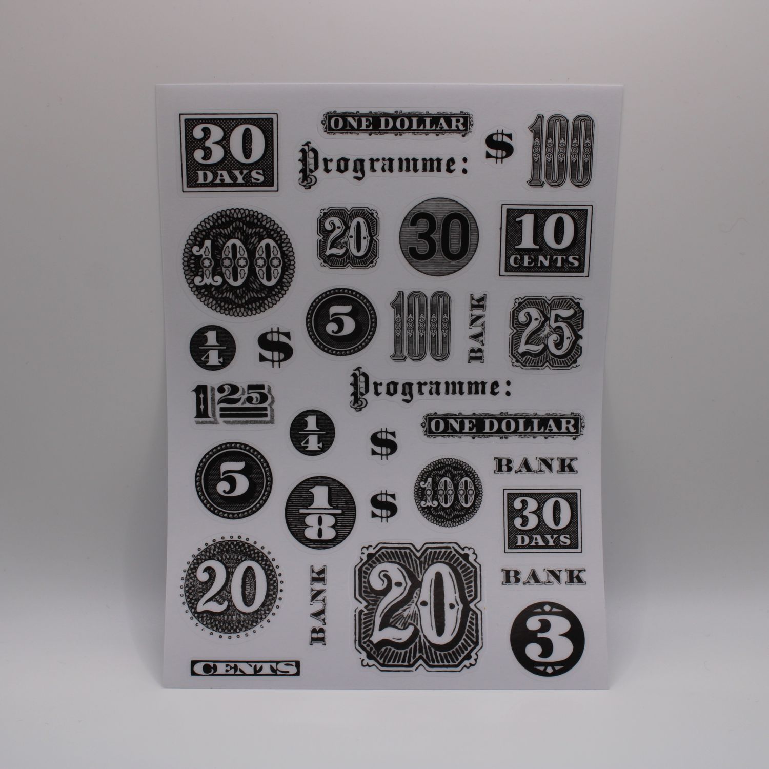 Stickersheet met getallen