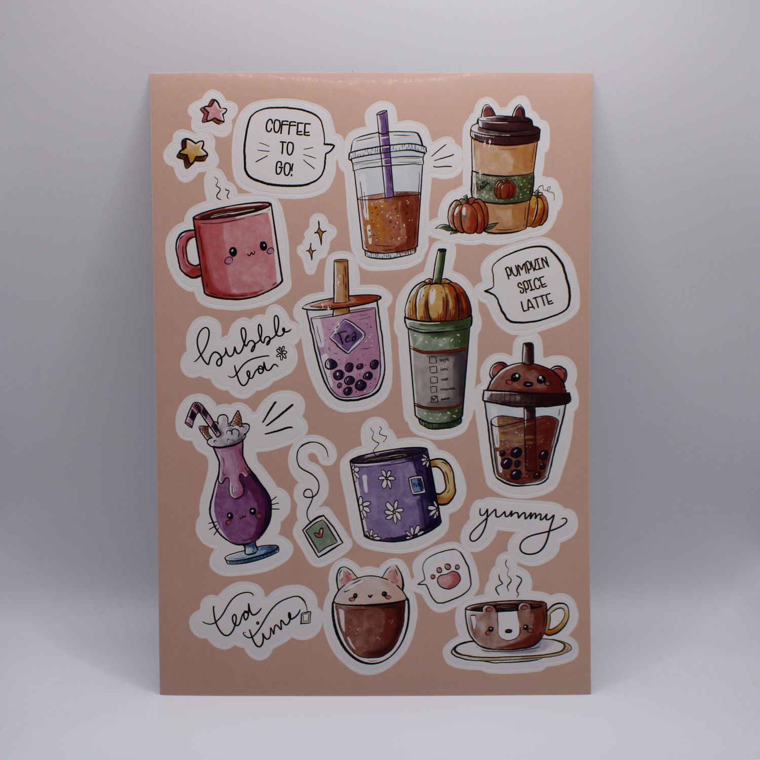 Sheet met drank stickers