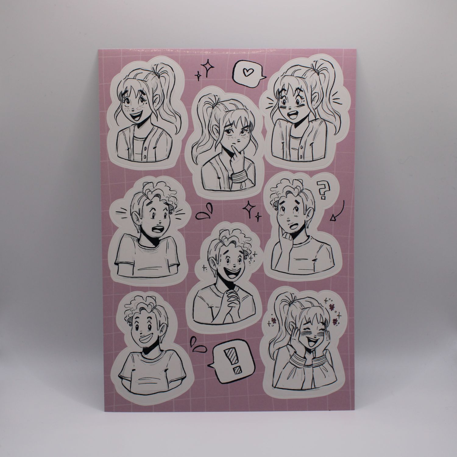 Sheet met mensen stickers