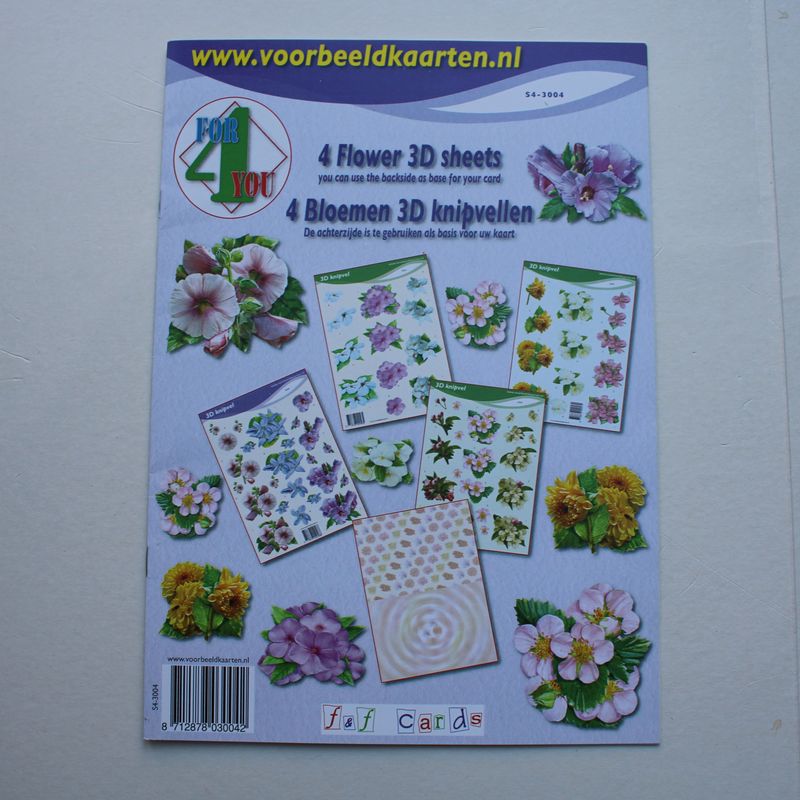 3D knipvel boekje bloemen