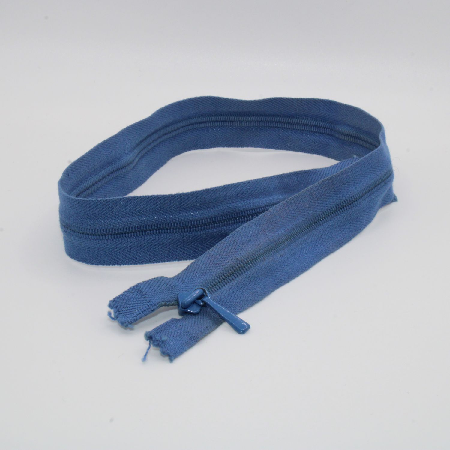 Blauwe rits 34 cm