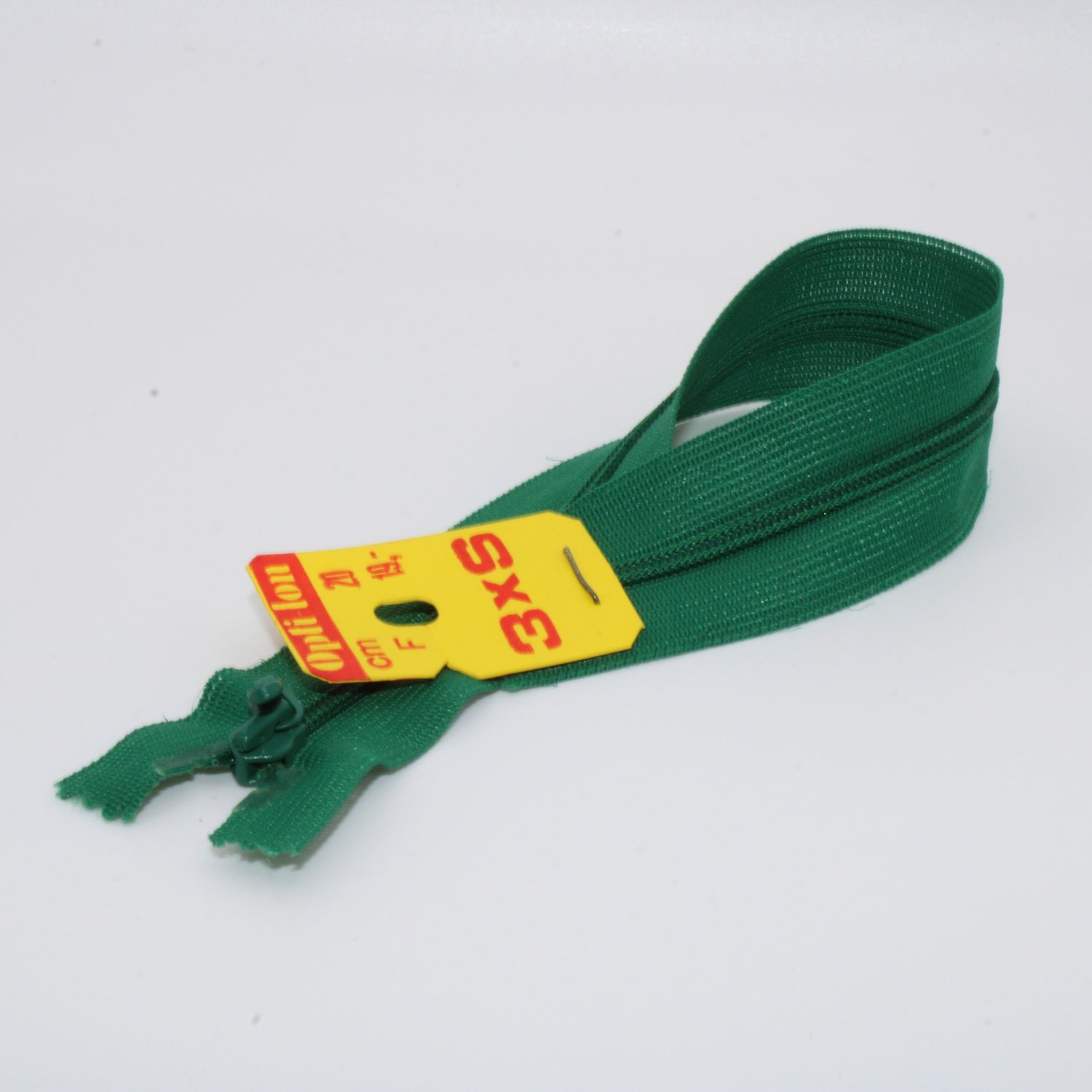 Groene rits 20 cm