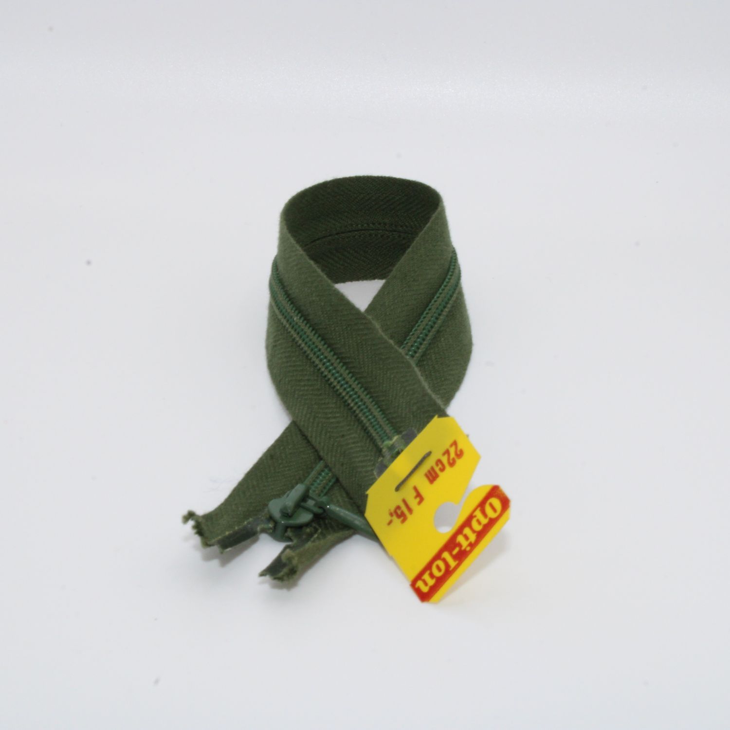 Groene rits 22 cm