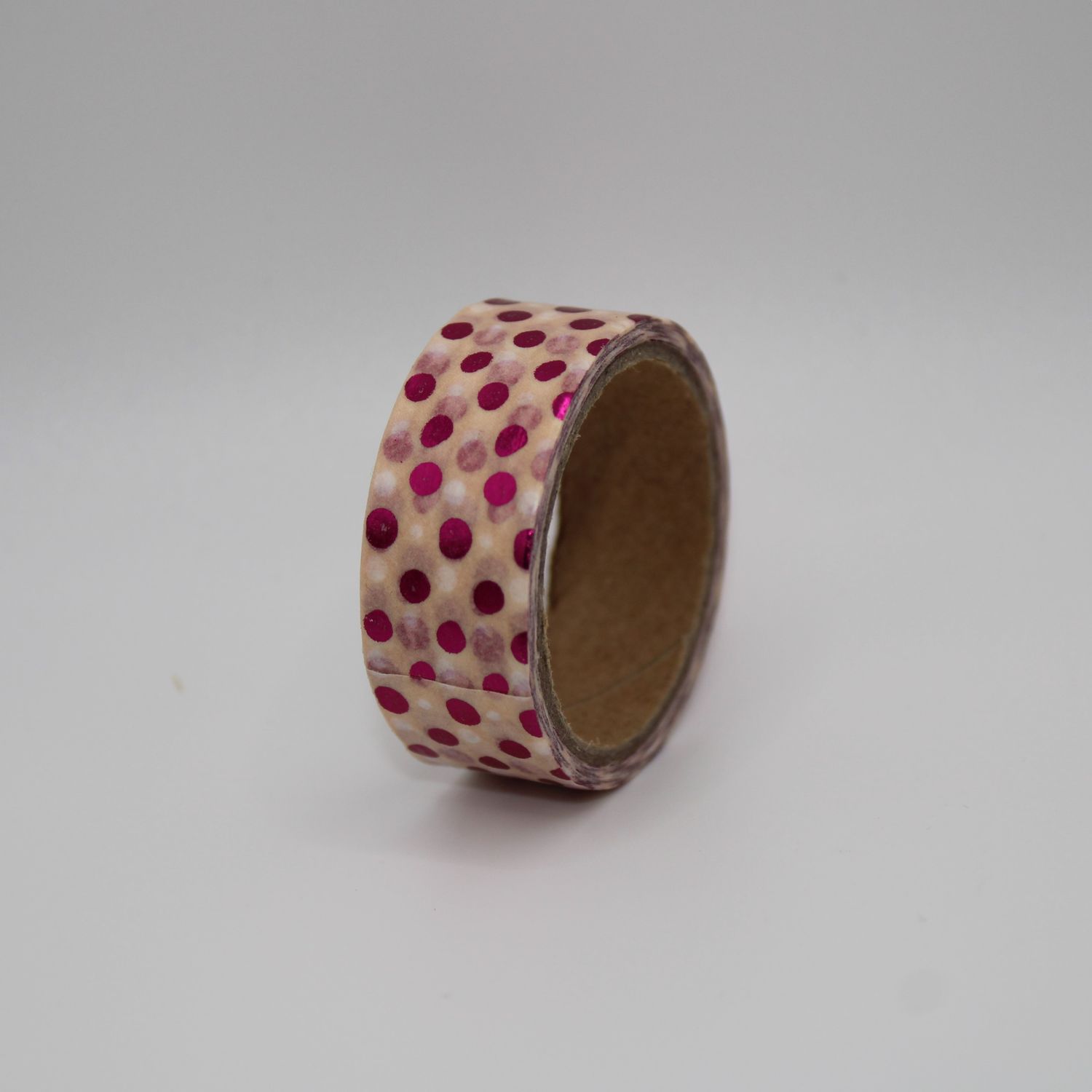 Roze washi tape met bollen