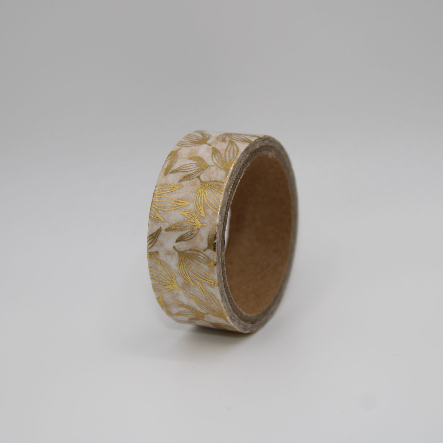 Witte washi tape met gouden bladeren