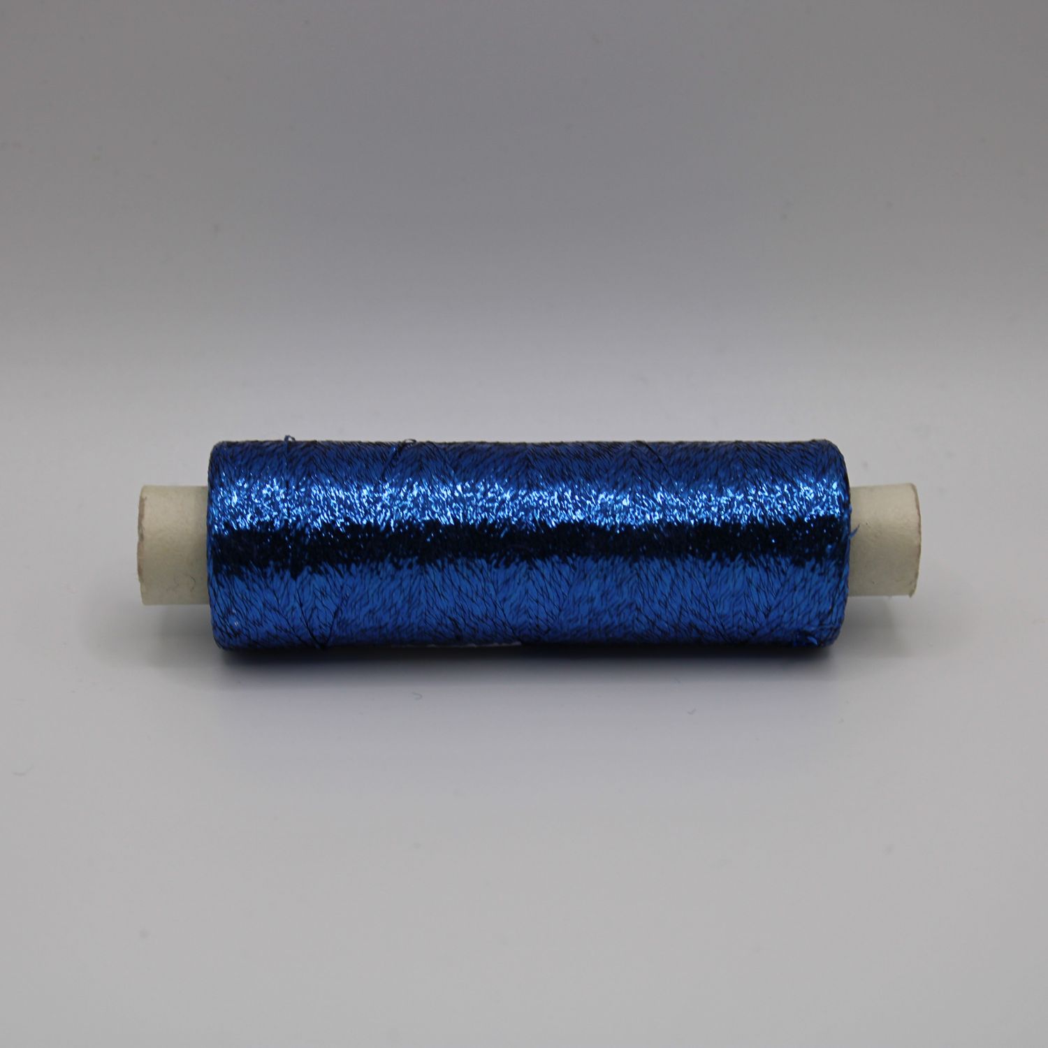 Blauwe glitter garen