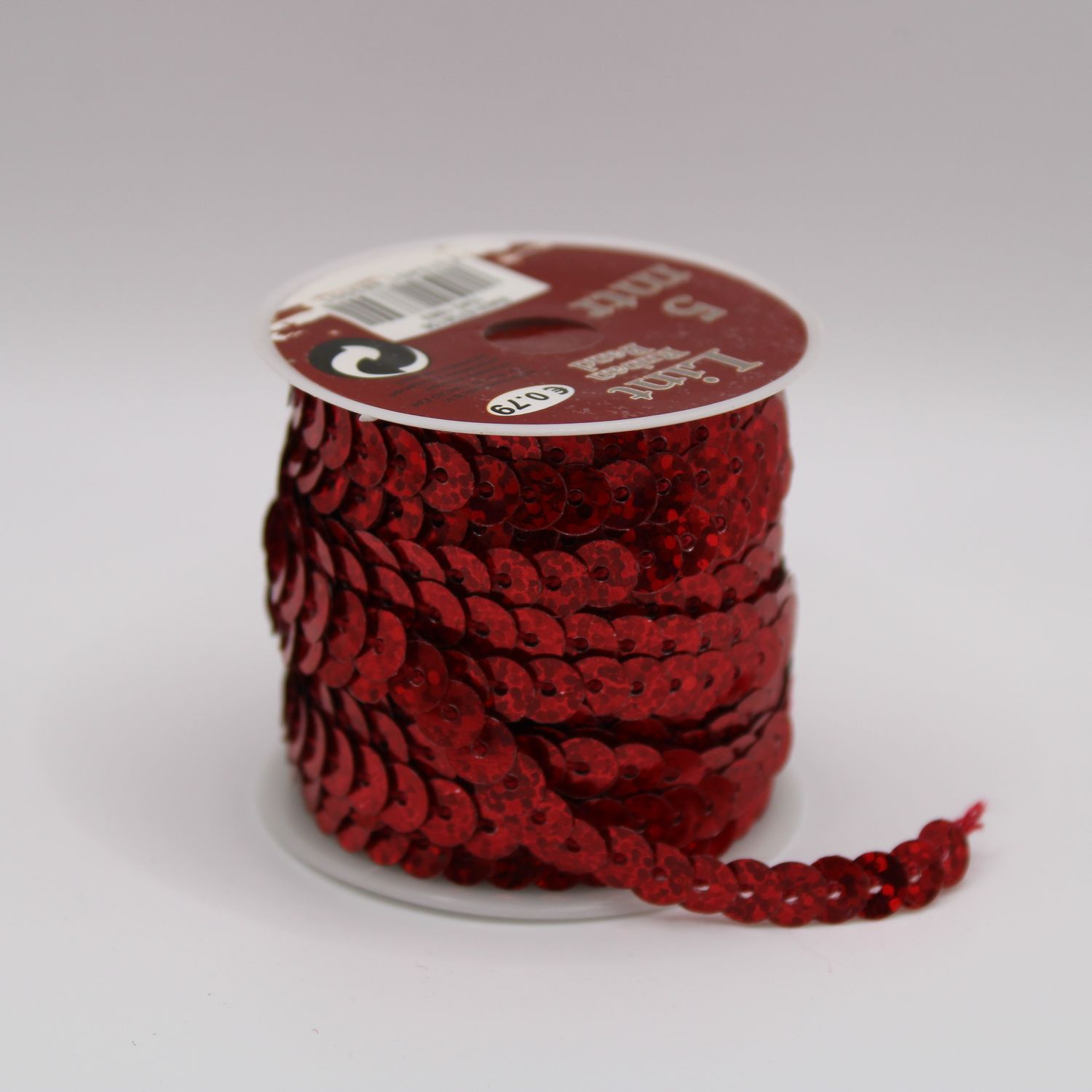Rood lintje met pailletten