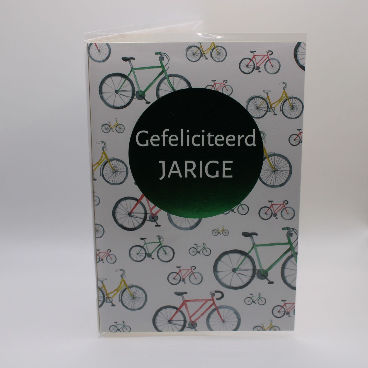 Kaartje met fietsen &amp; envelop - Verjaardag