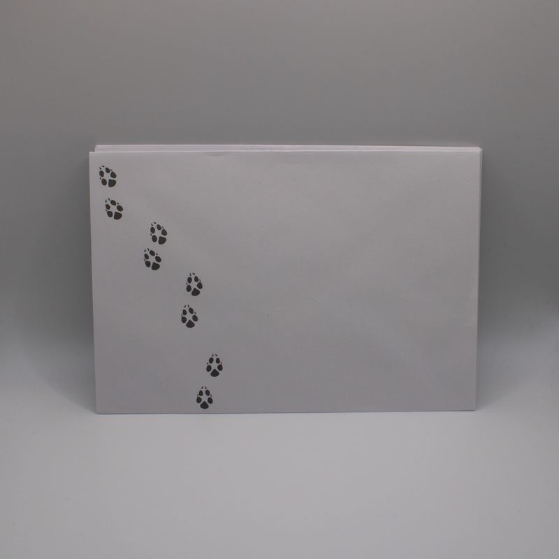 Set van 7 enveloppen met pootjes