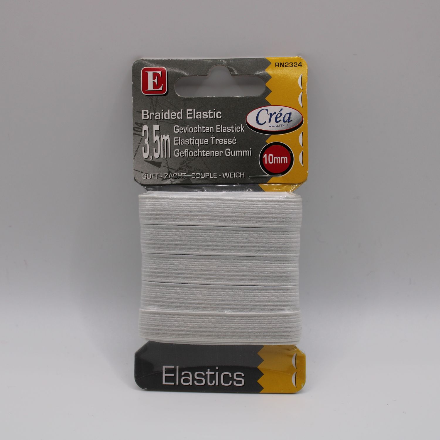 Witte elastische band - 3.5 m