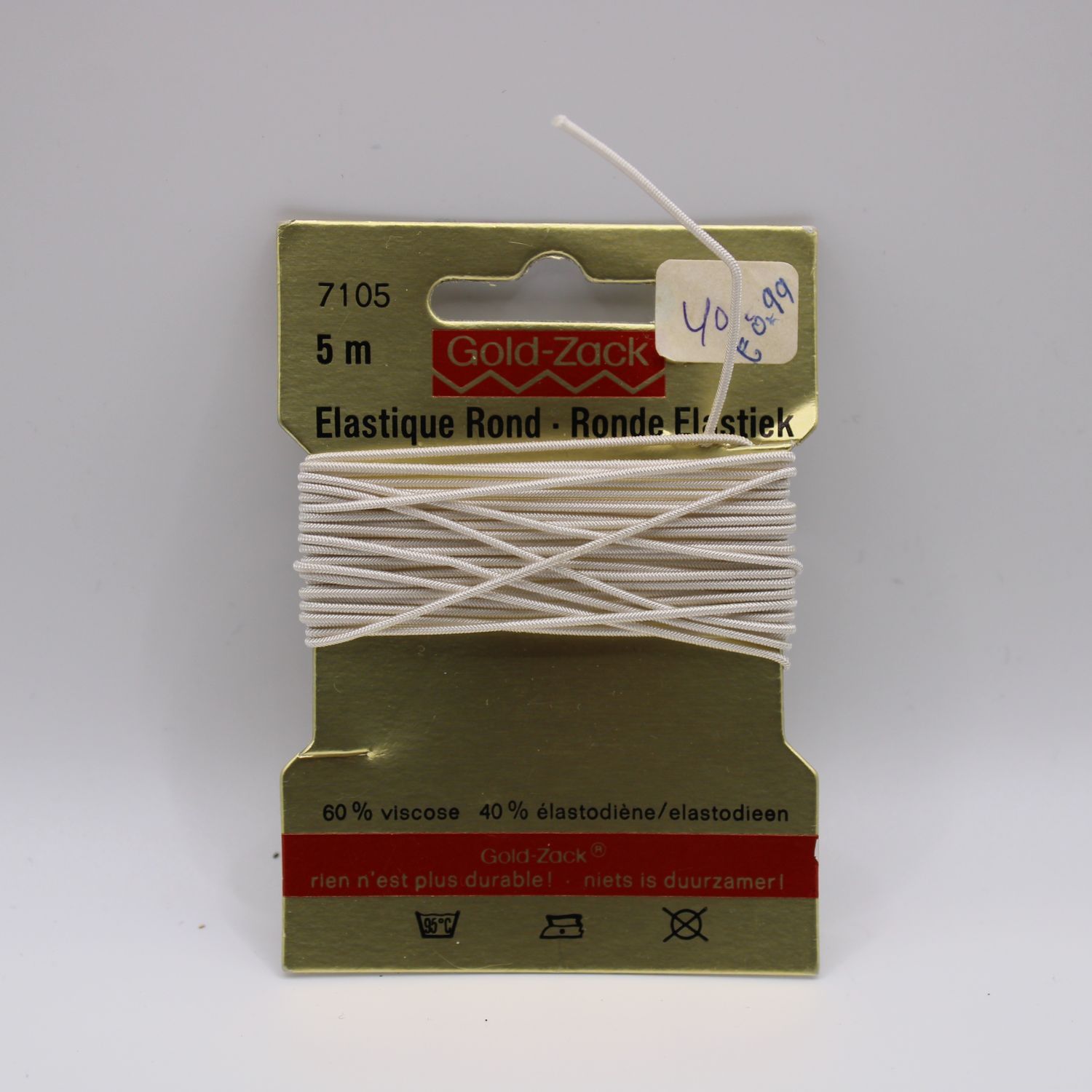 Witte ronde elastische band