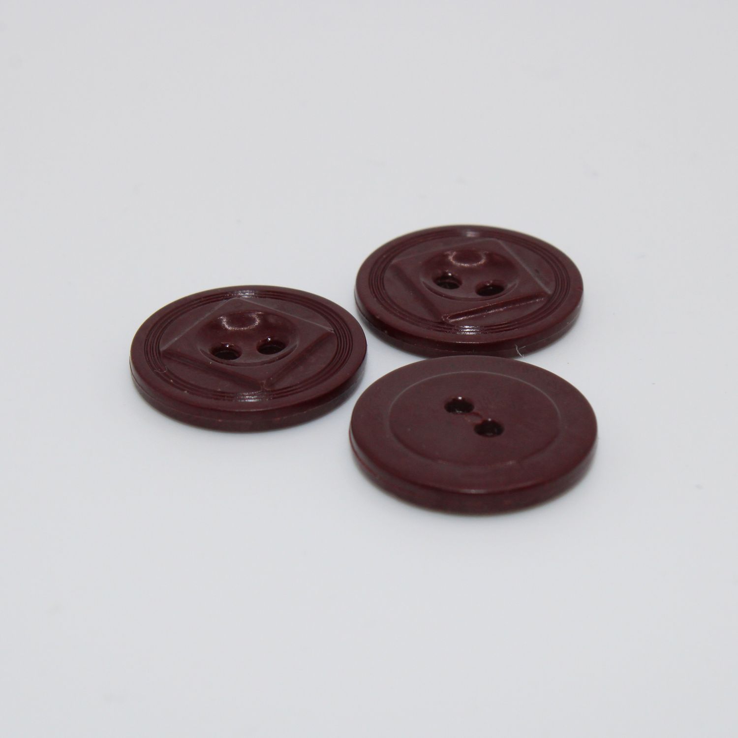 Set van 3 bordeaux knopen