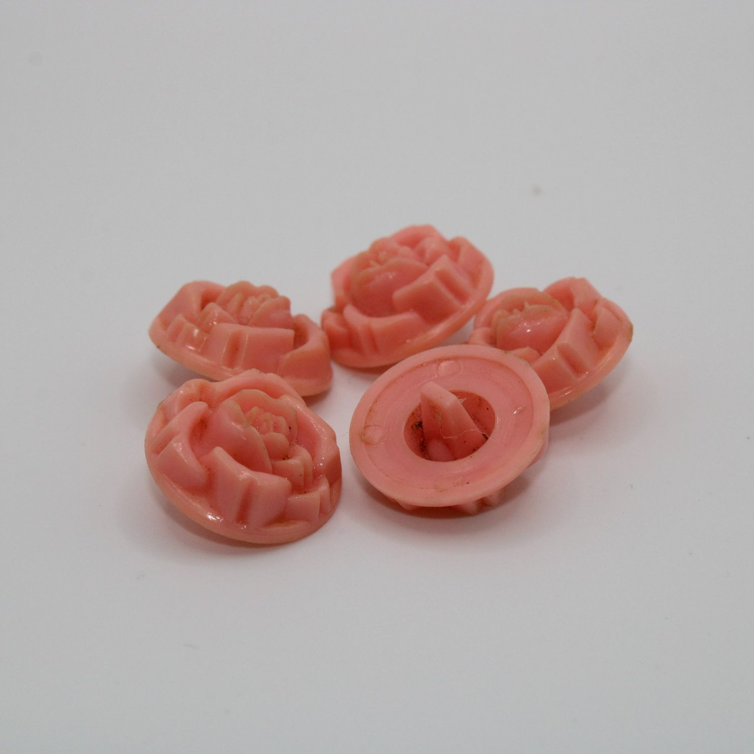 Set van 5 roze knopen met bloemen