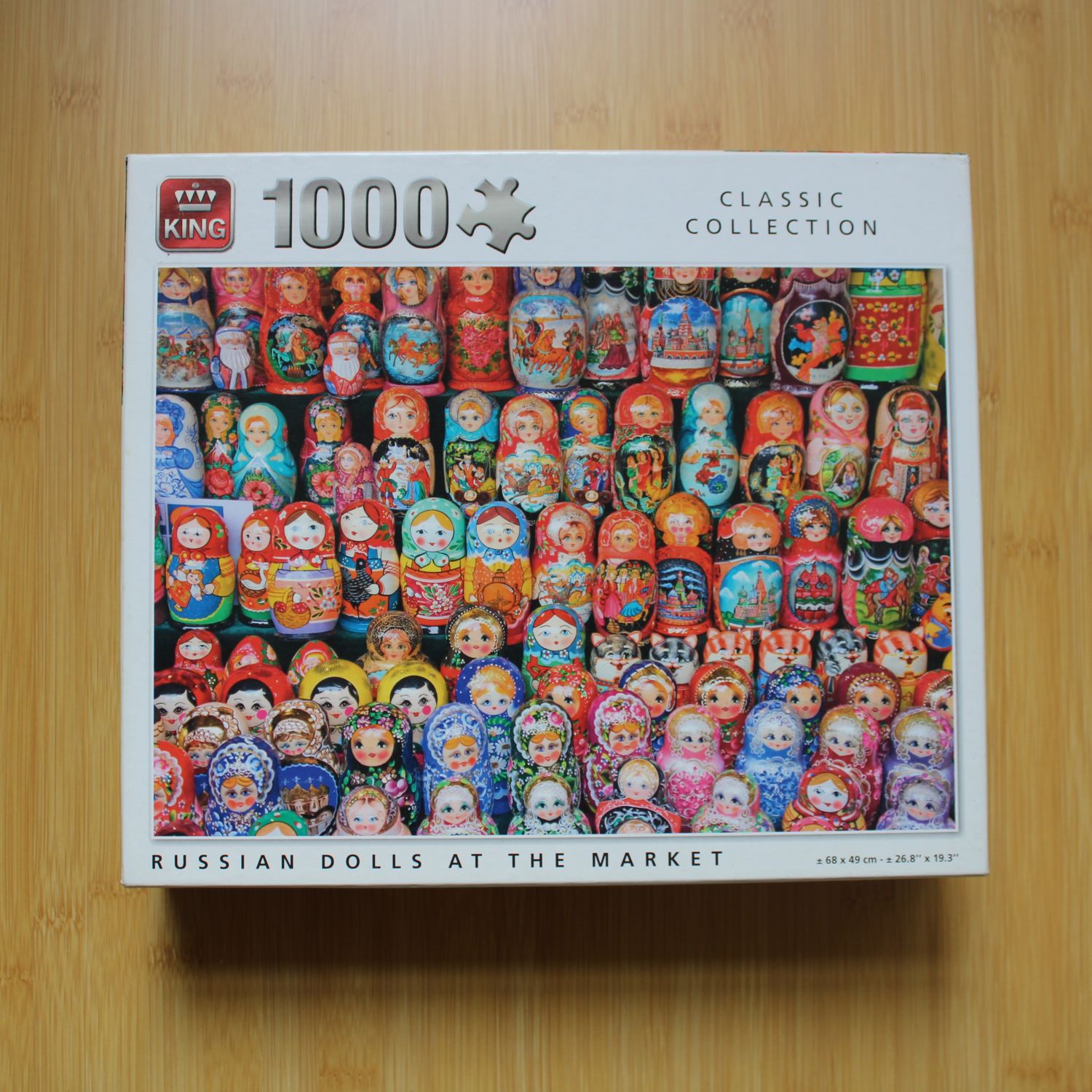 Puzzel 1000 stukjes - Russian dolls at the market