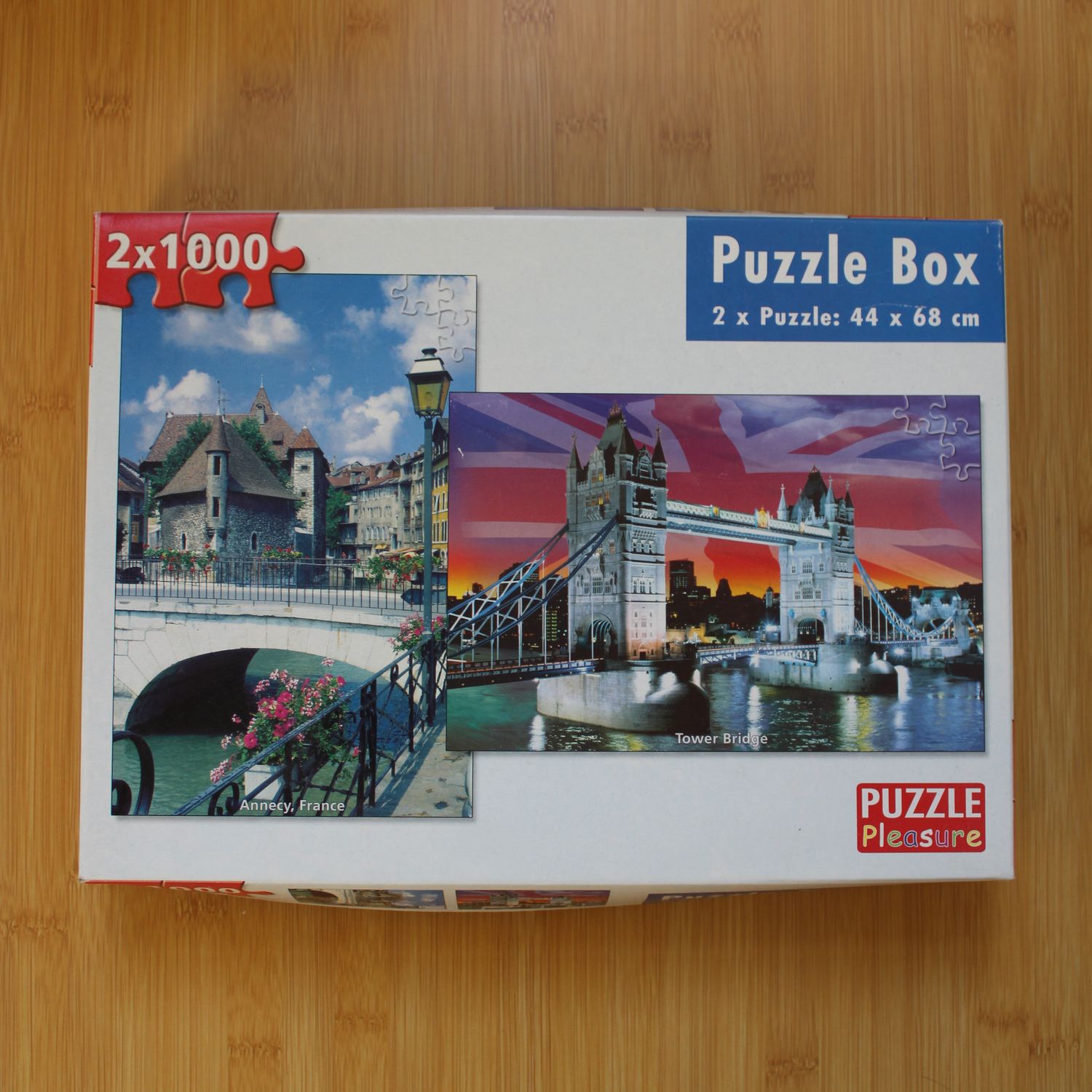Puzzel 2 x 1000 stukjes - Annecy + Tower Bridge