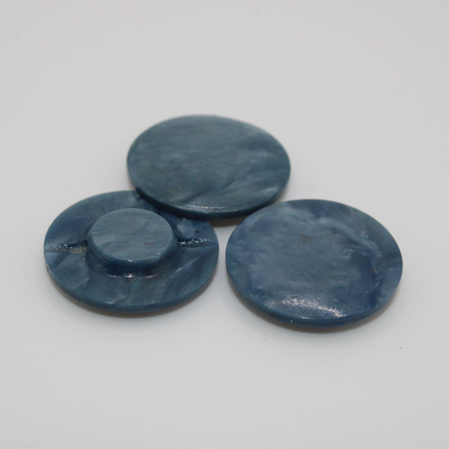Set van 3 blauwgroene knopen