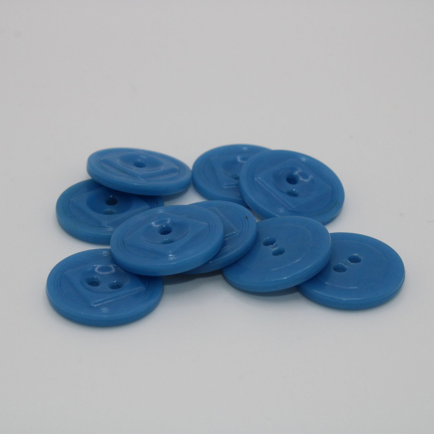 Set van 9 blauwe knopen