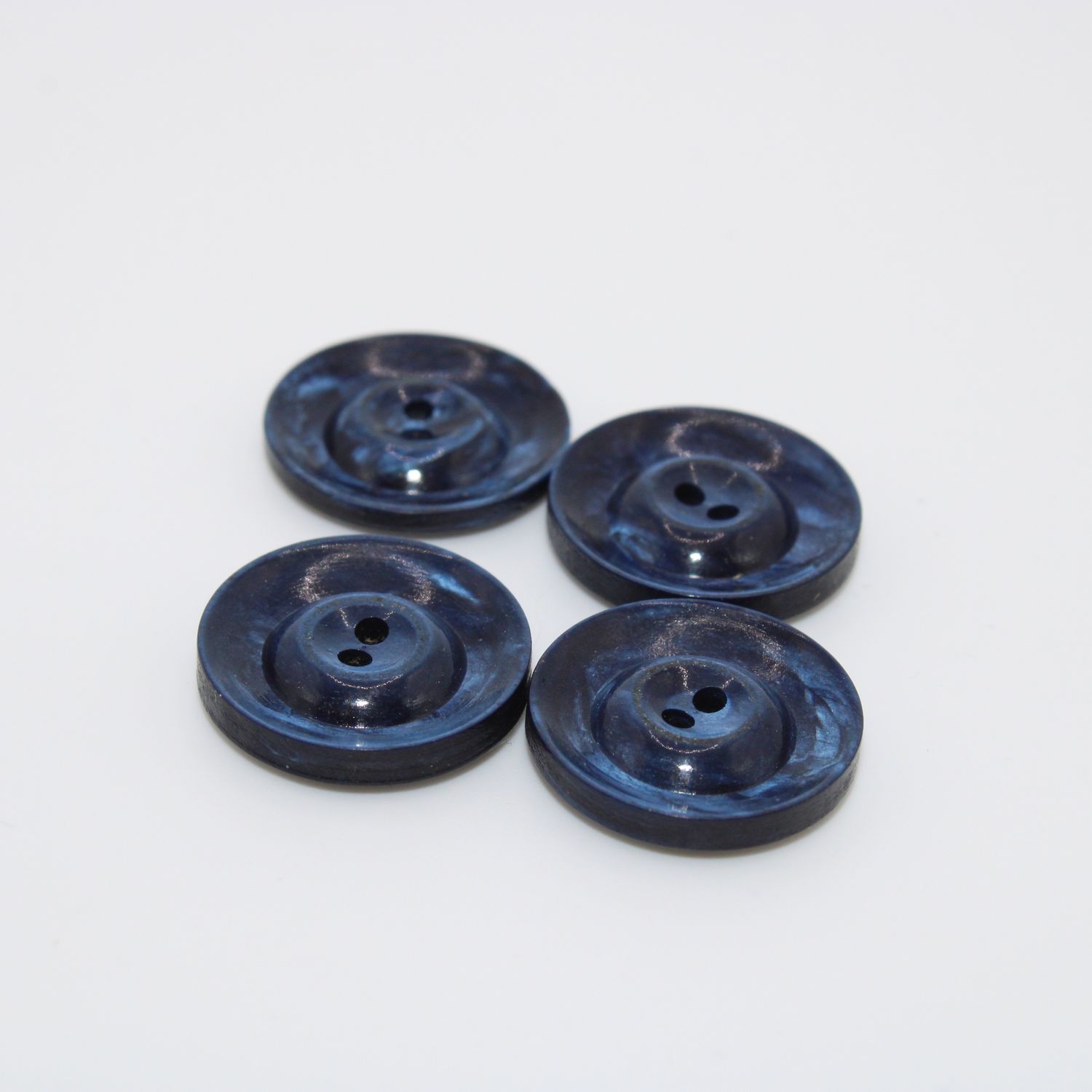 Set van 5 blauwe knopen