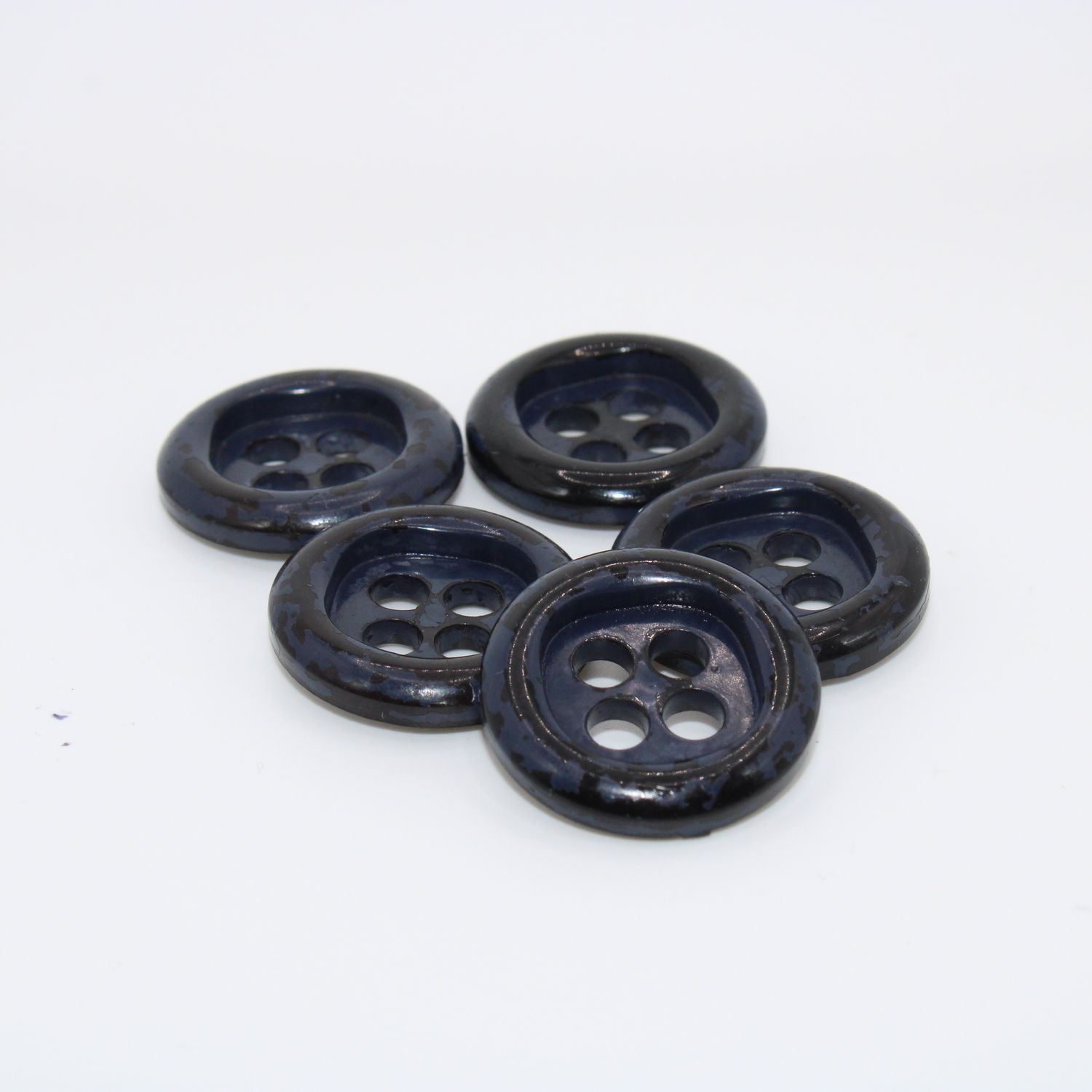Set van 5 donkerblauwe knopen