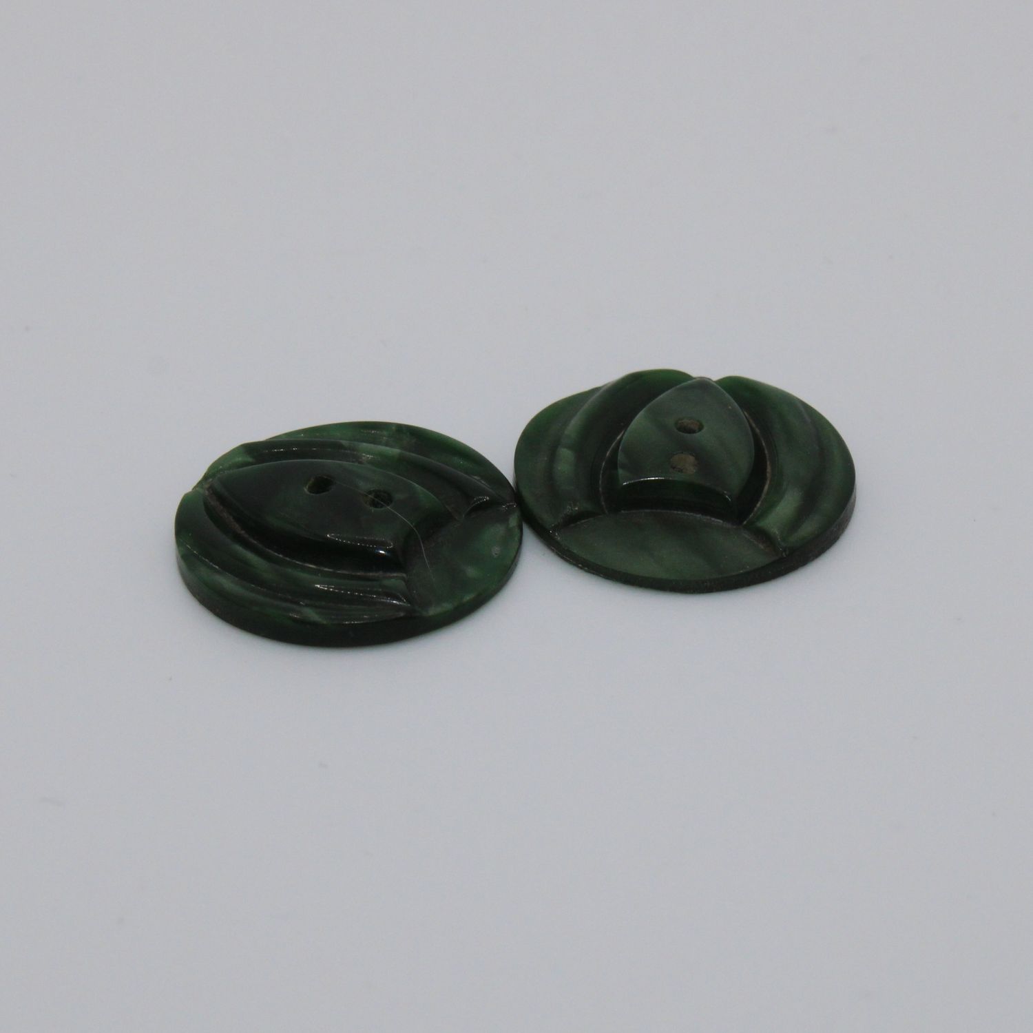 Set van 2 groene knopen