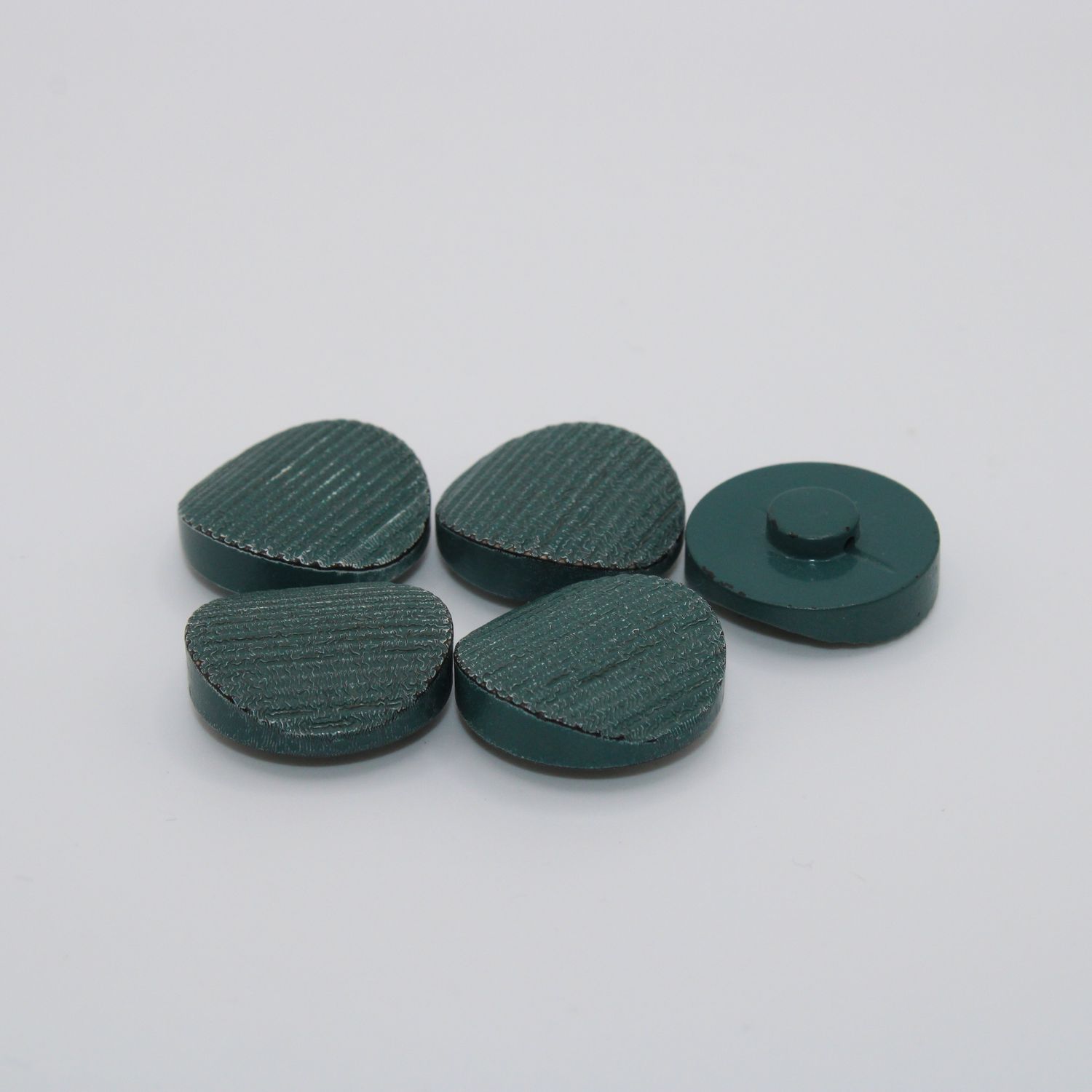 Set van 5 groenblauwe knopen