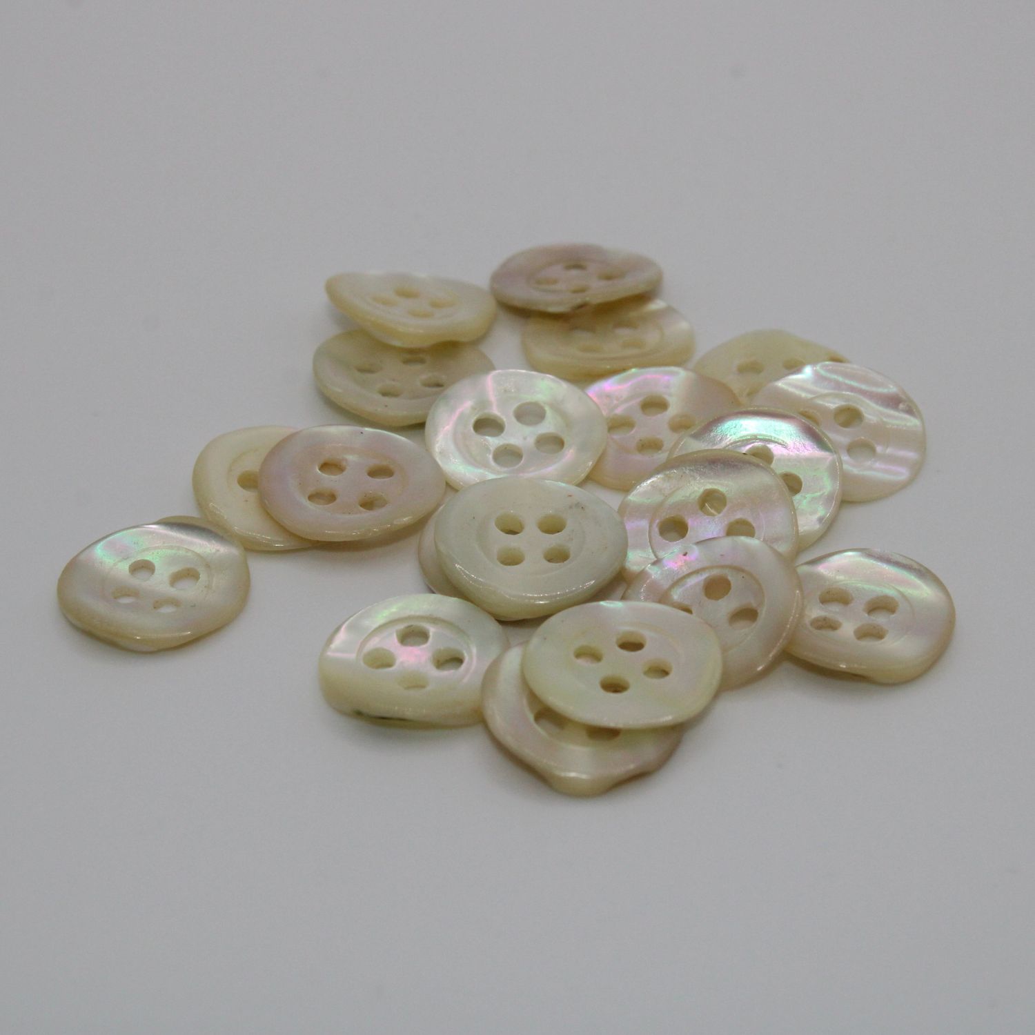 Set van 20 witte knopen