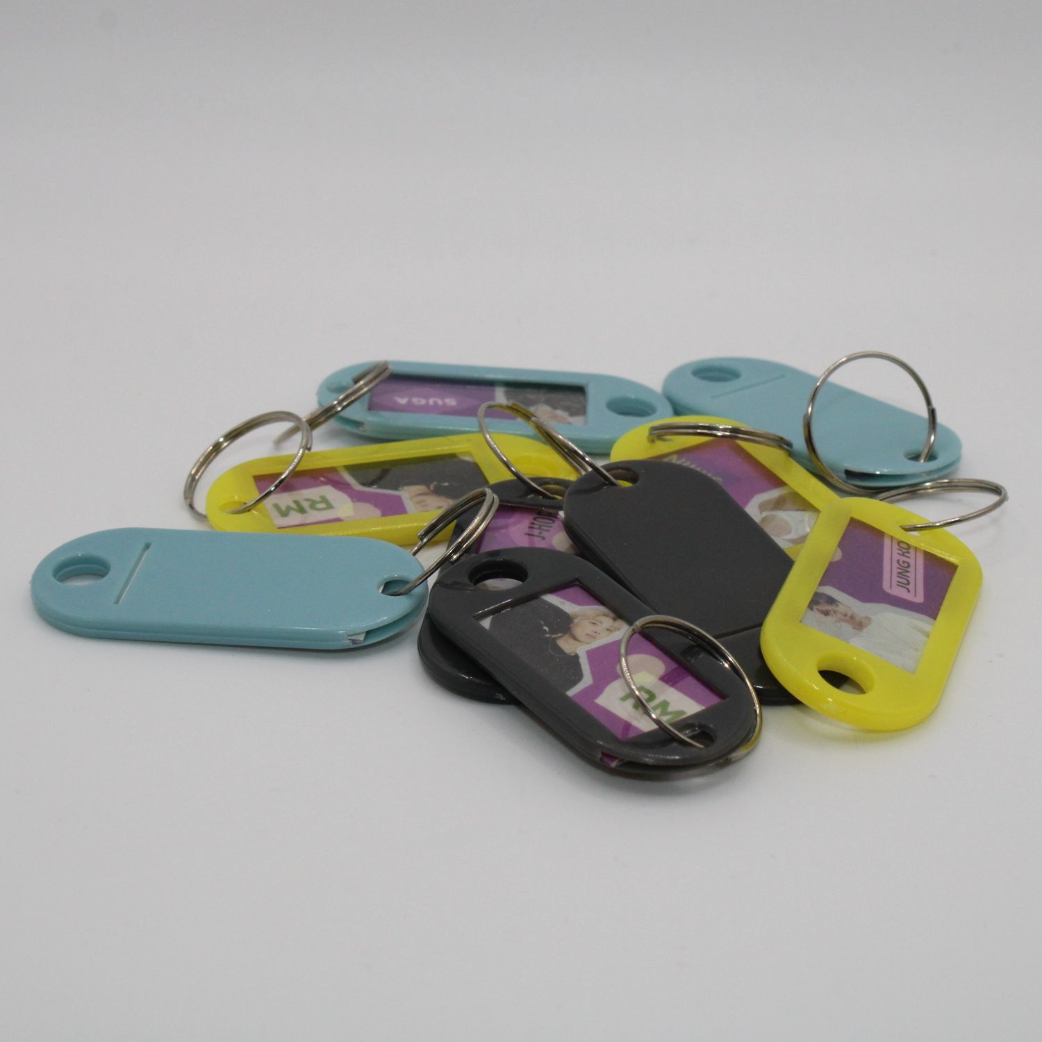 Set van 9 sleutelhangers