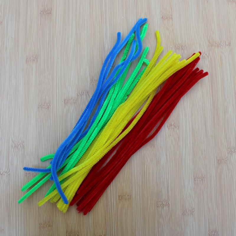 31 chenilledraden in 4 kleuren