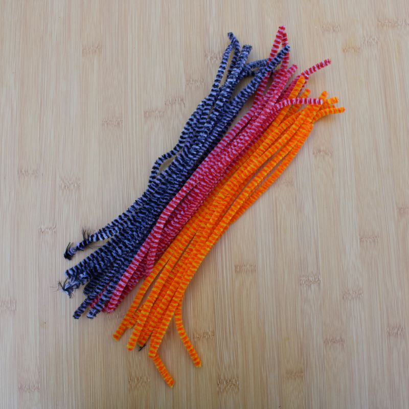 27 chenilledraden in 3 kleuren