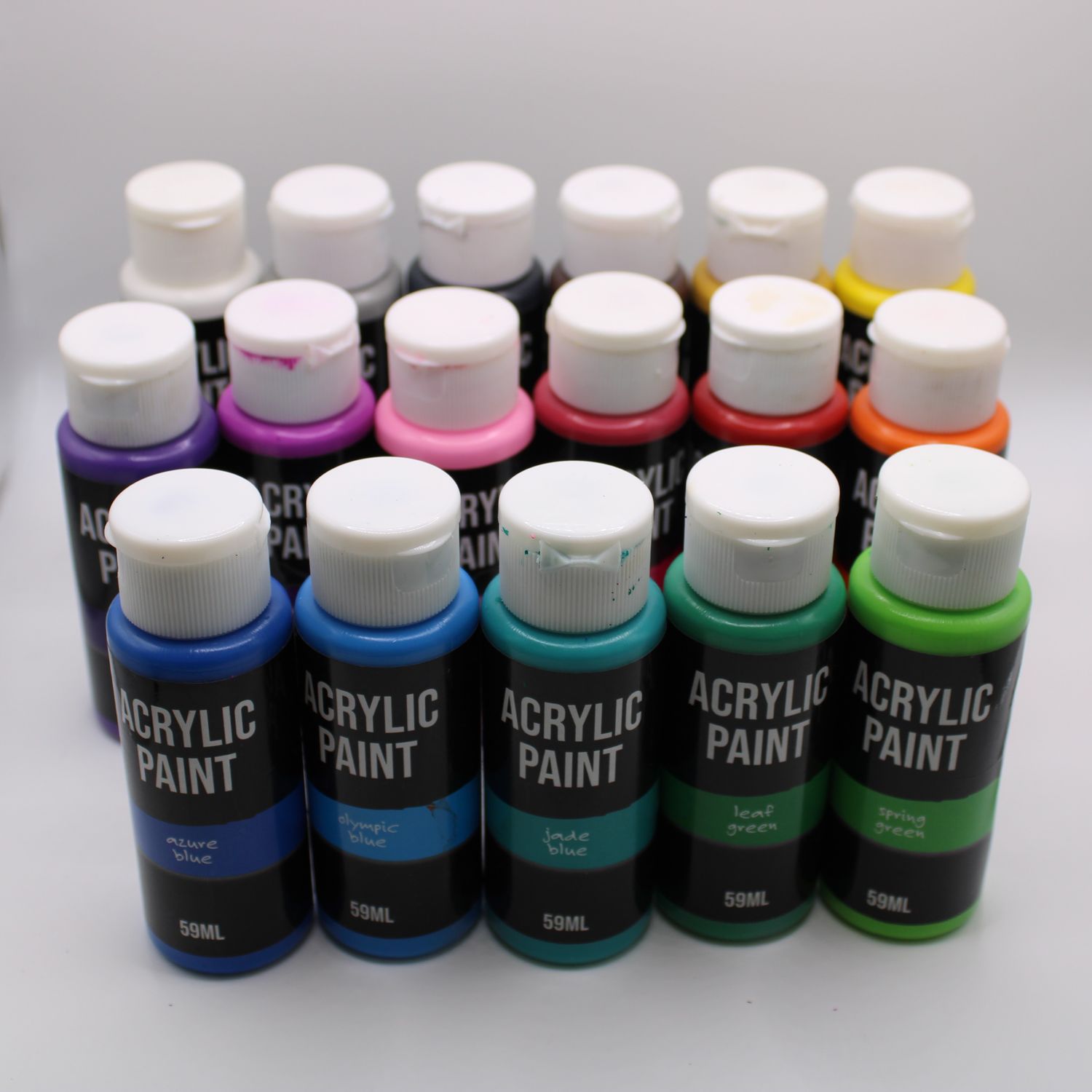 Set van 17 potjes acrylverf