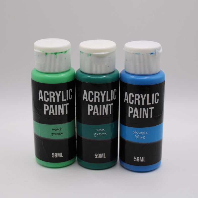 Set van 3 potjes acrylverf