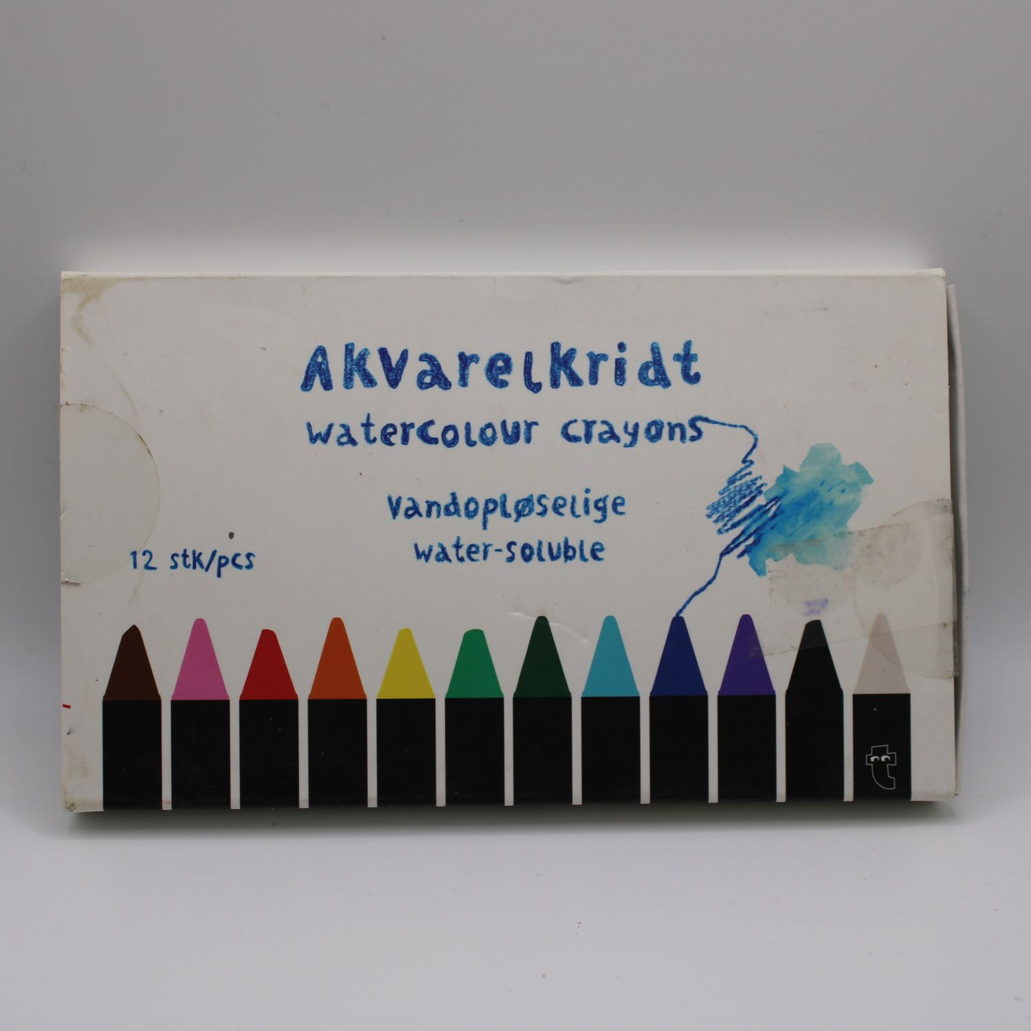 Set van 12 aquarelkrijtjes