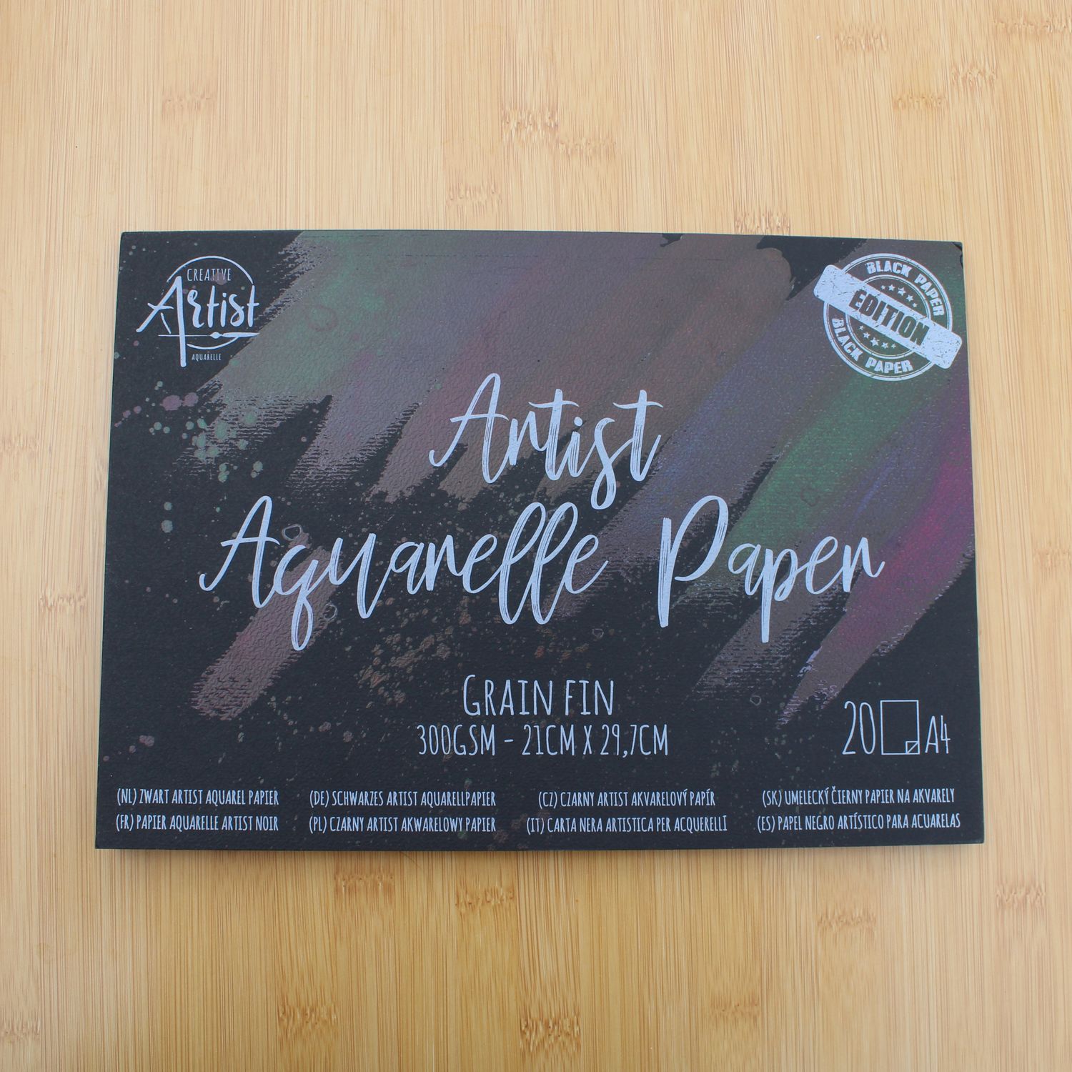 Zwart A4 aquarel papier