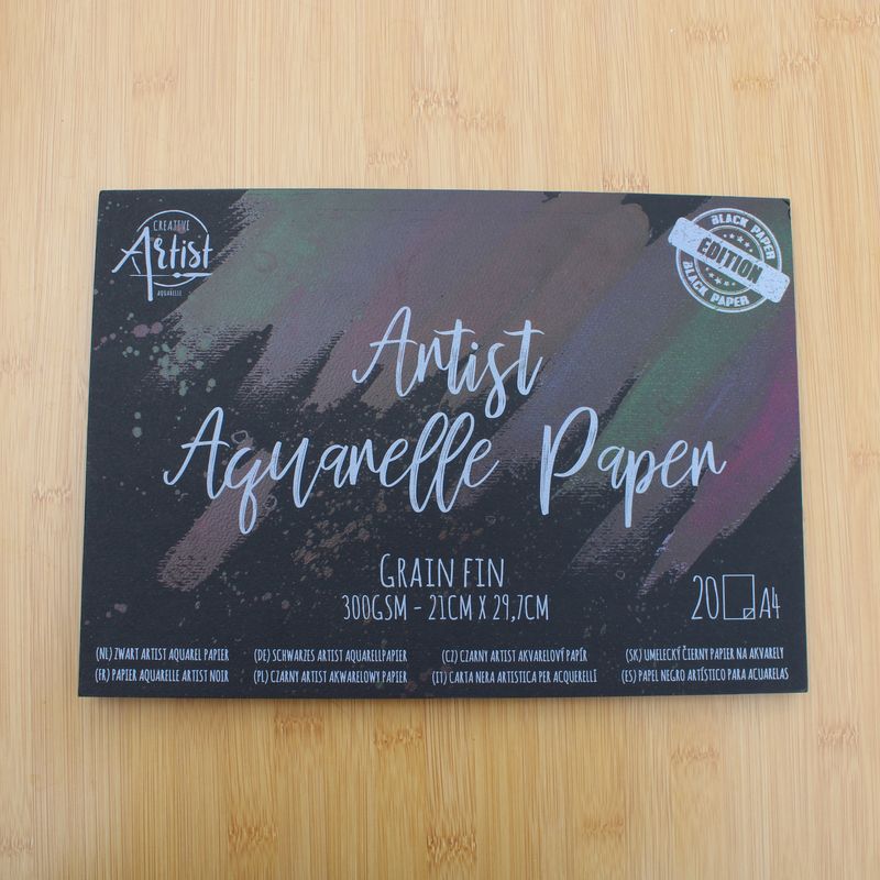 Zwart A4 aquarel papier