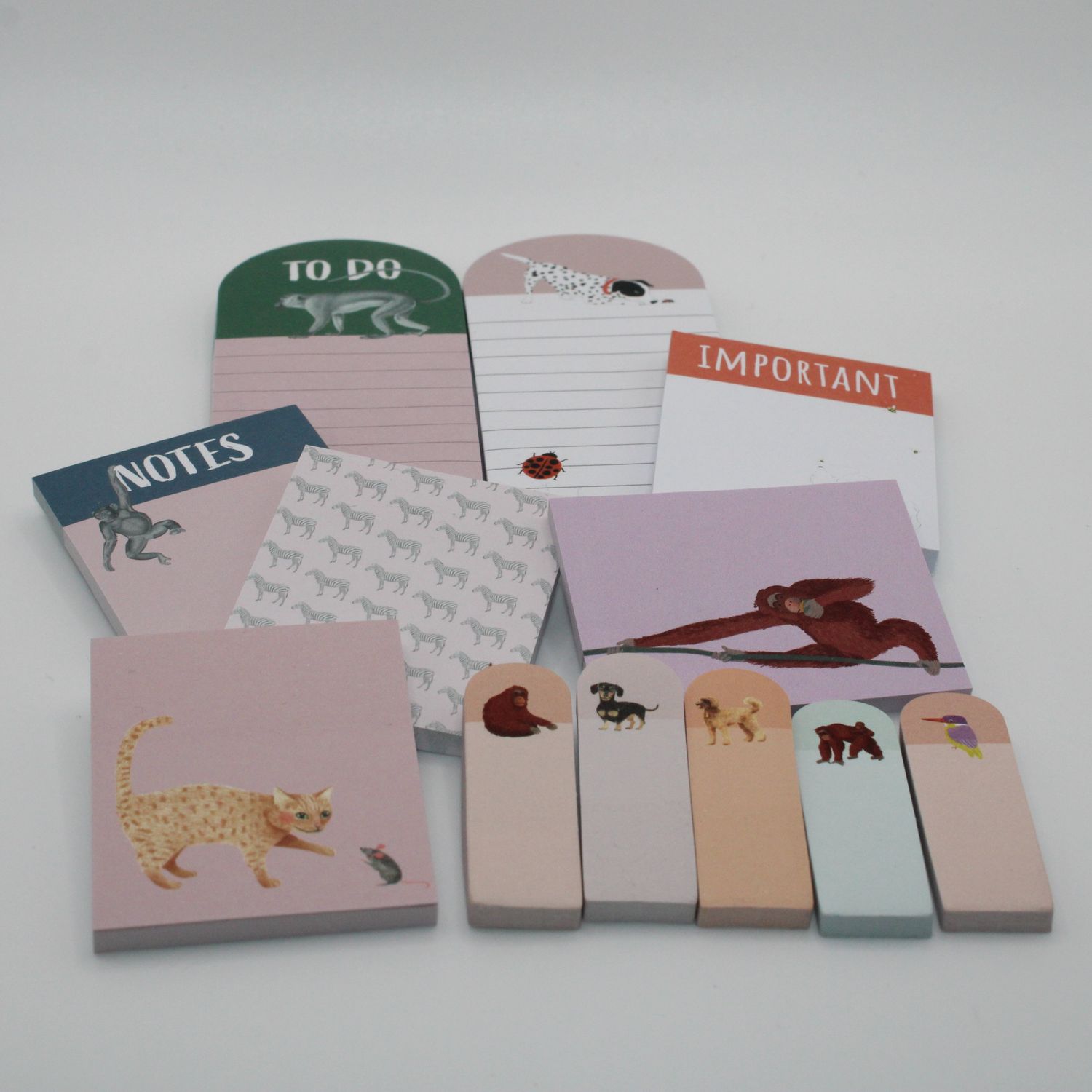Set van post-its - dieren