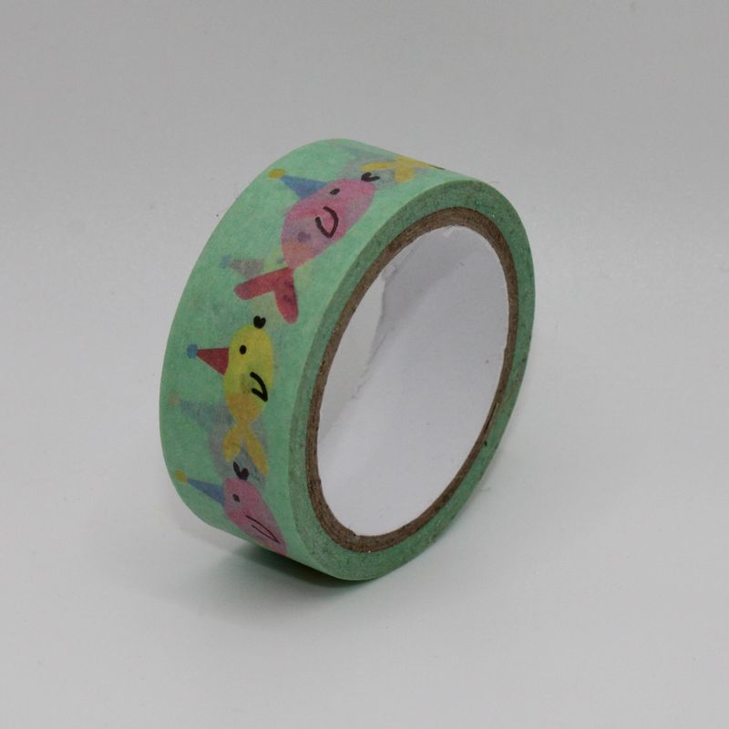 Washi tape - Feestende vissen