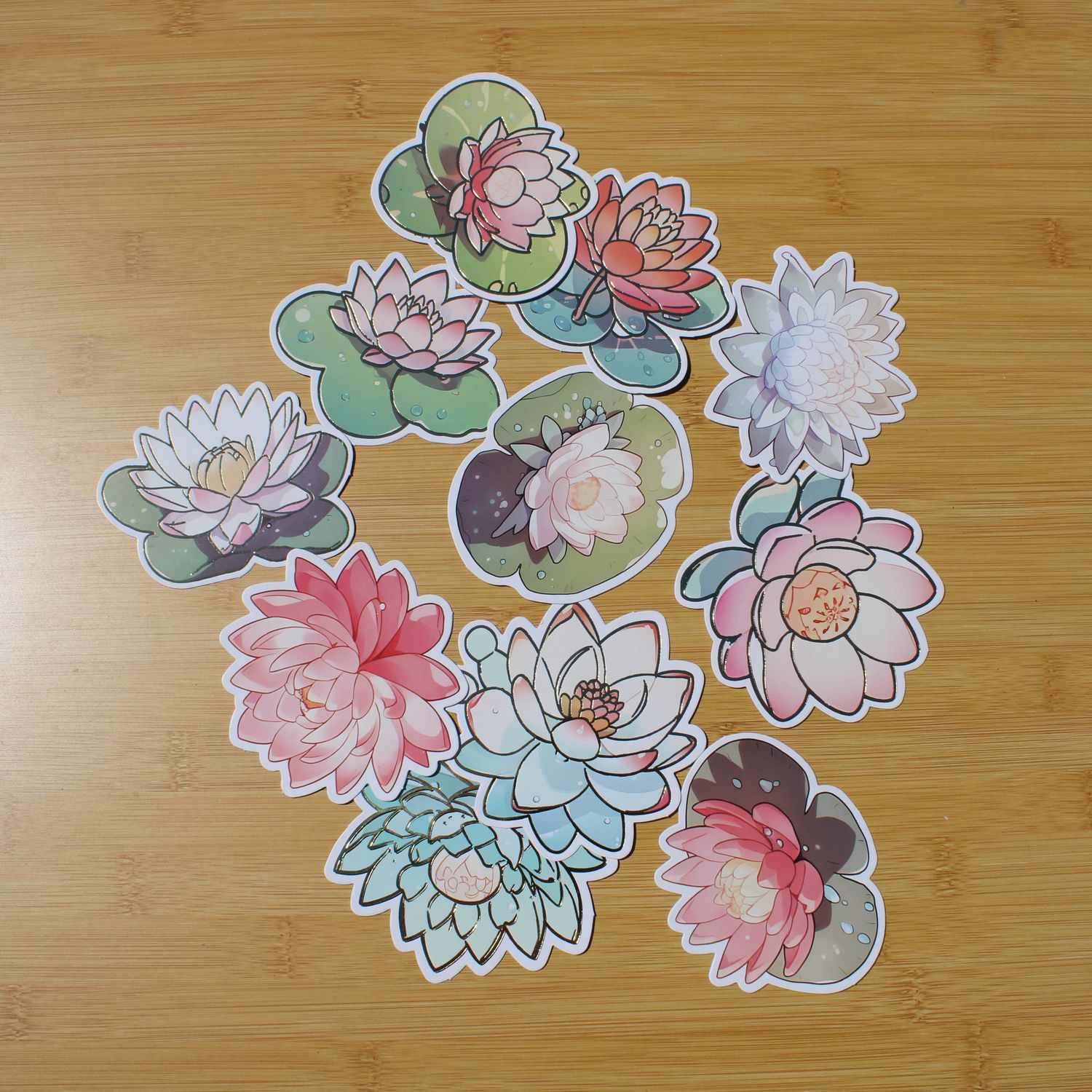 Set van bloemen stickers