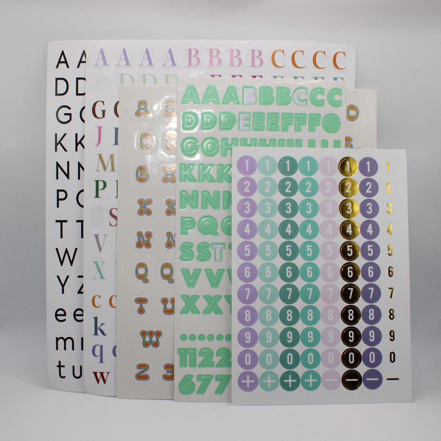 Stickersheet pakket - letters &amp; cijfers