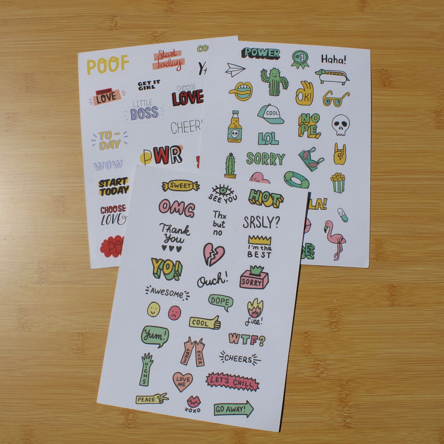 Stickersheet pakket - quotes