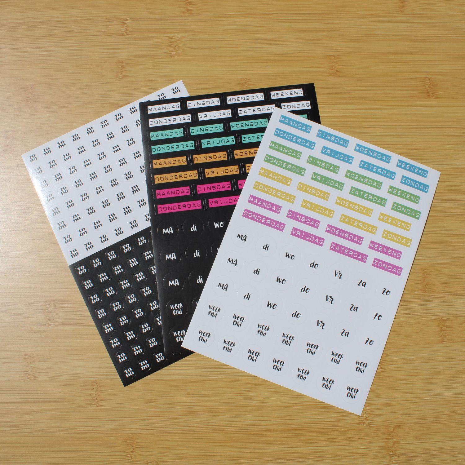 Stickersheet pakket - planning