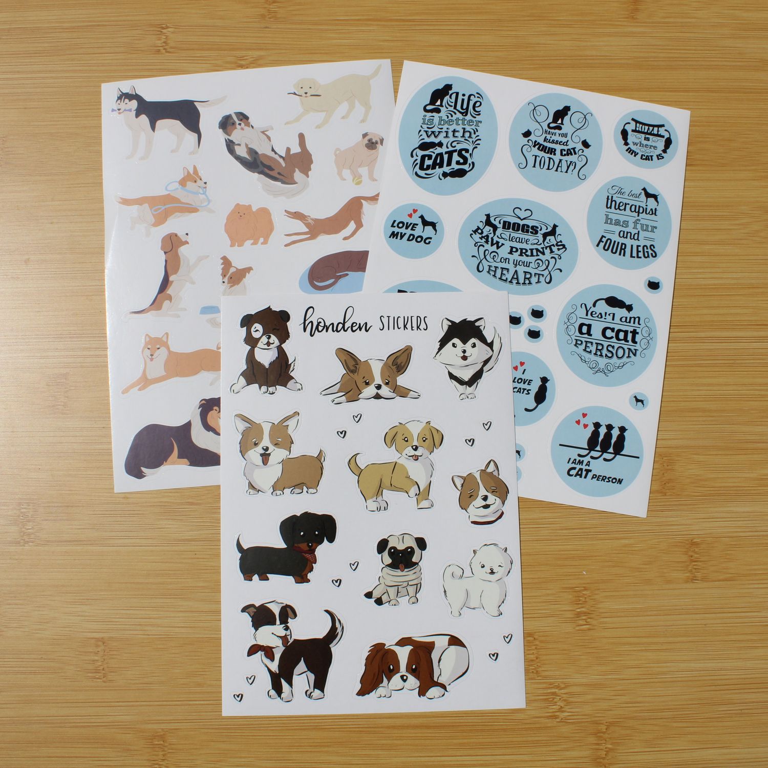Stickersheet pakket - honden &amp; katten